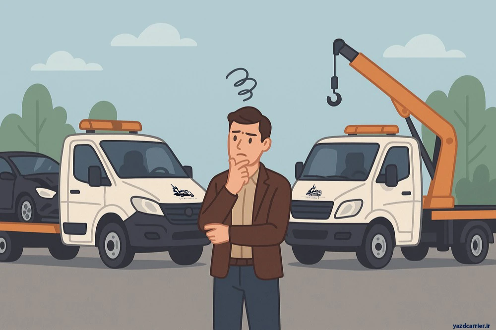 تفاوت جرثقیل دار و خودرو بر یزد